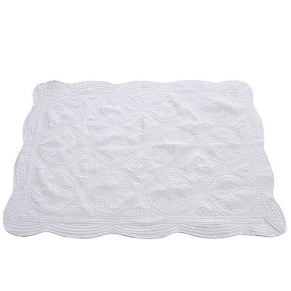 NEW ZSA ZSA & LOLLI - QUILTS & BLANKETS - MONOGRAM QUILTS (WHITE)